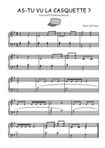 Téléchargez l'arrangement pour piano de la partition de As-tu vu la casquette en PDF